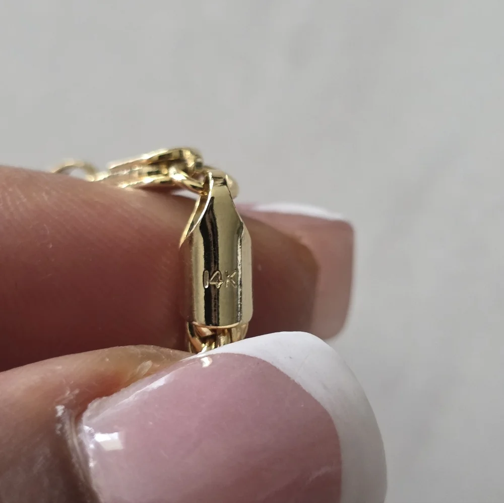 14K Yellow Gold Rope 5mm Italy  Chain Twist Link Necklace Hollow Thick New 23G - Picture 7 of 8